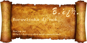 Borovicska Énok névjegykártya